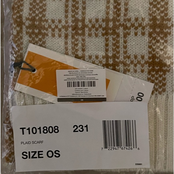NWT TIMBERLAND BUFFALO PLAID SCARF - Picture 2 of 3